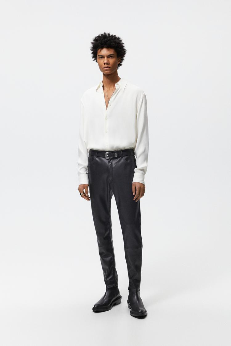 FAUX LEATHER PANTS Black ZARA United States